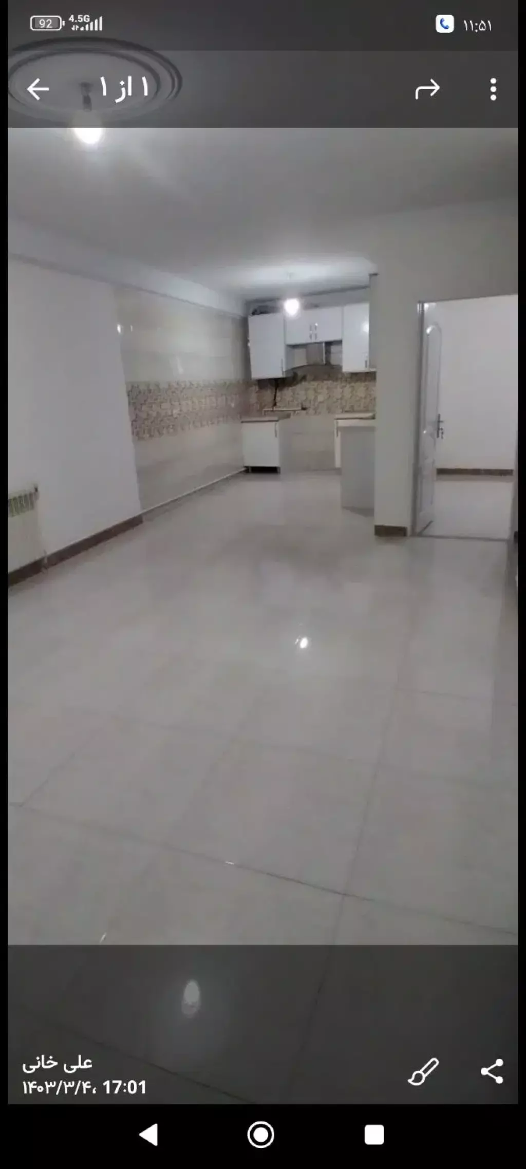 واحد 75متری تک خواب کلا دوطبقه طهمکف مساوی حیاط - تصویر 3